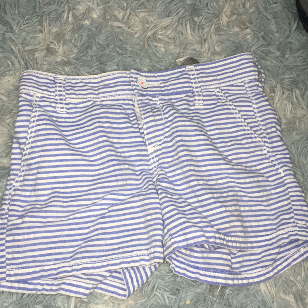 Blue and white stripes shorts